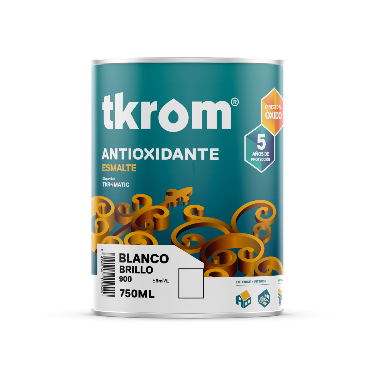 esmalte-antioxidante-69133de825c0e_1200_1200 TKROM ESMTE ANTIOXID. SAT BLANCO - Imagen 1